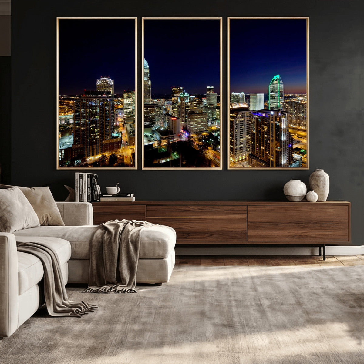 Atlanta Skyline Wall Art Canvas Print – Modern Cityscape