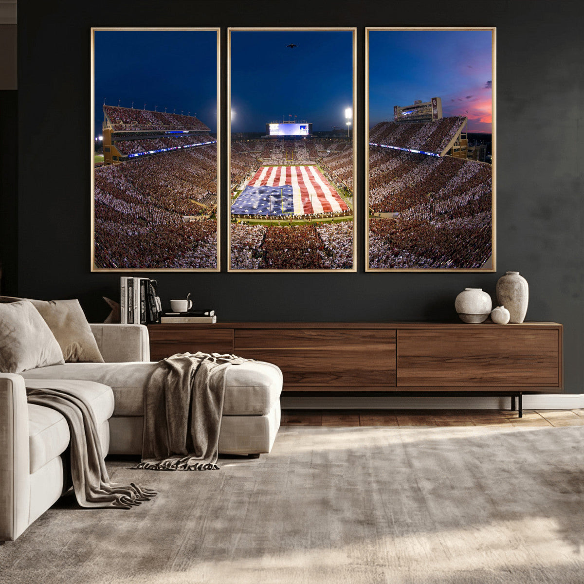 Oklahoma Sooners Memorial Stadium Wall Art Canvas Print,