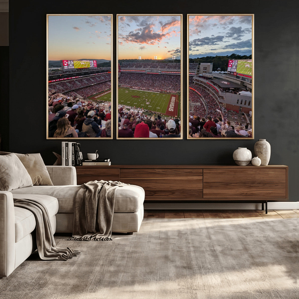 Donald W. Reynolds Razorback Stadium Wall Art Canvas Print –