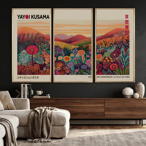 Yayoi Kusama Colorful Landscape Wall Art Canvas Print –