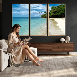 Puerto Rico Beach Paradise Wall Art – Tropical Coastal Print