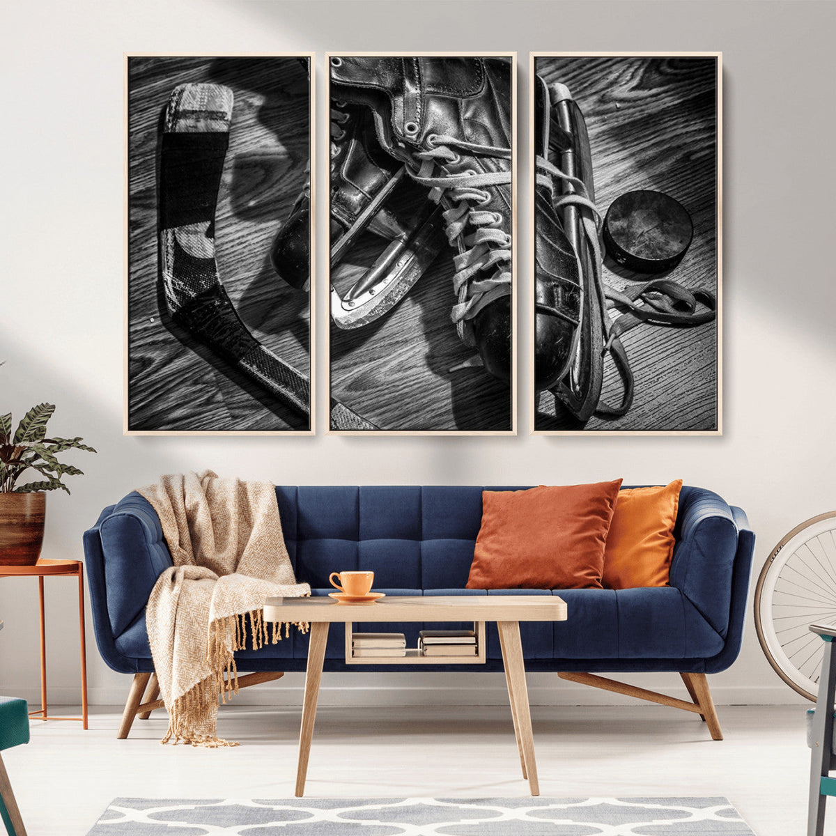 Old Pair of Mens Skates Wall Art Canvas, Men Skates Wall Art
