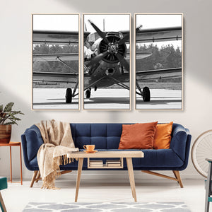 Wall Art Old War Plane Canvas Print
