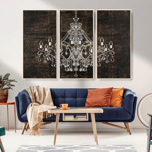 Rustic Chandelier Canvas Print