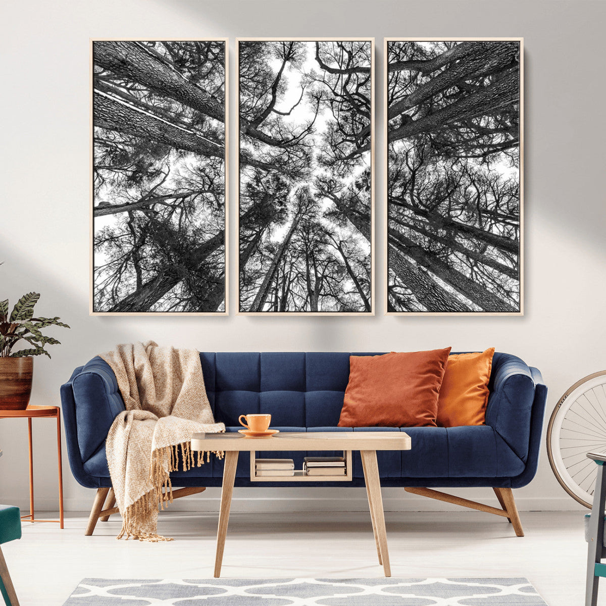Trees Contemporary Art Canvas Print