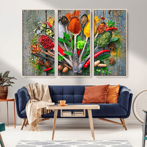 Spoonful of Spices Cooking Wall Art Canvas Print - Vibrant
