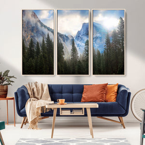 Half Dome Yosemite Calinia Wall Art Canvas Print El Capitan