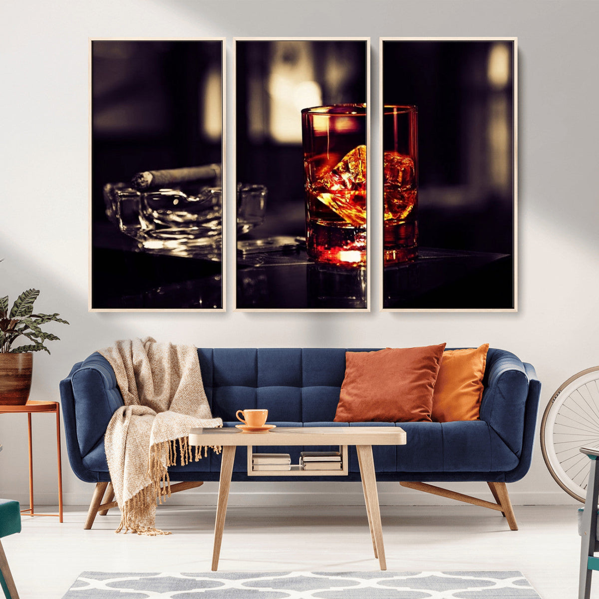 Whiskey and Cigar Canvas – Luxurious Wall Art for Home or