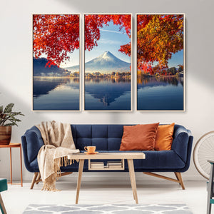 Mount Fuji Canvas Wall Art Japan Autumn Mountain Canvas