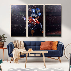 American Football Wall Art Canvas Print, Stadium Sport Wall