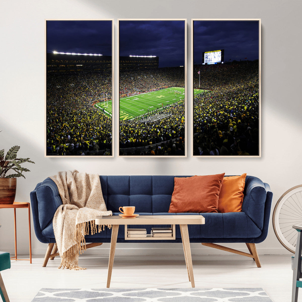 Michigan Wolverines Football Canvas Wall Decor, Football