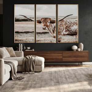 Texas Longhorn Canvas Wall Art Print – Majestic Western