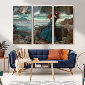 Miranda by the Shore Wall Art Canvas Print – Tempest Scene