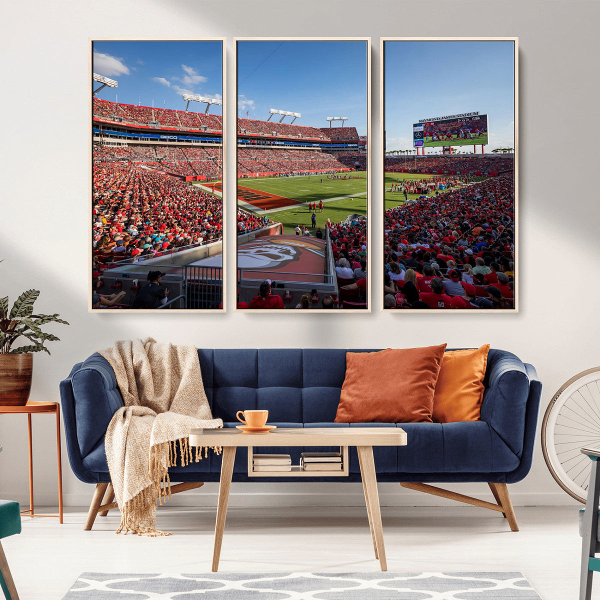 Florida Tampa Raymond James Stadium Wall Art Canvas Print -
