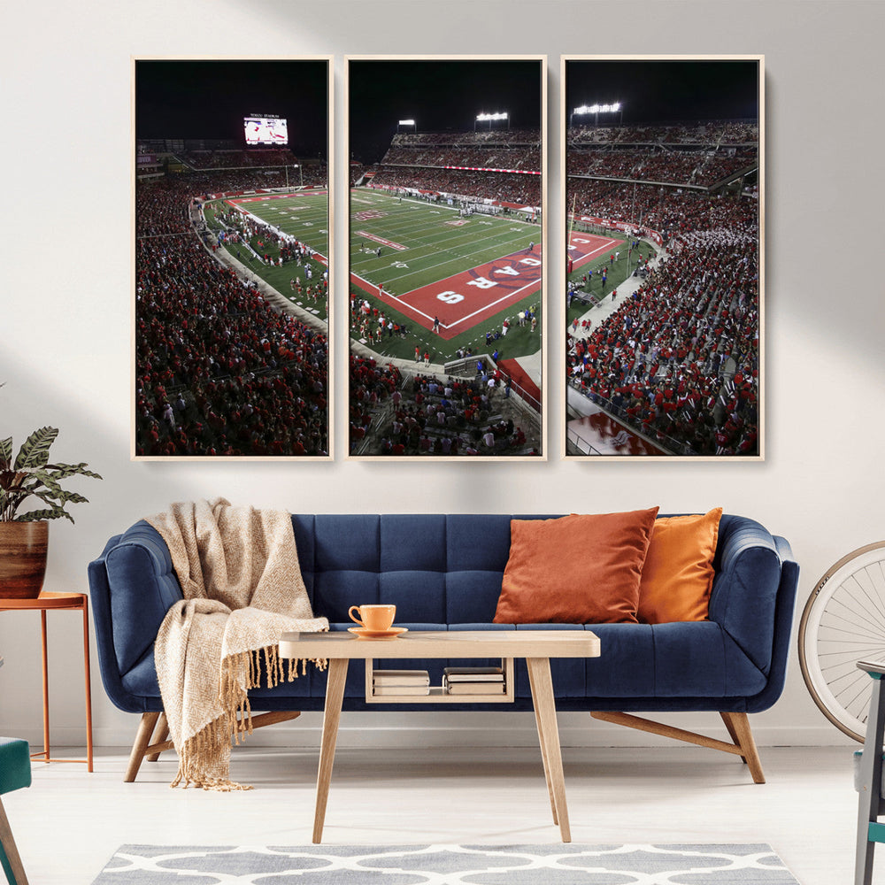 Houston Cougars Football Team Print - Houston TDECU Stadium