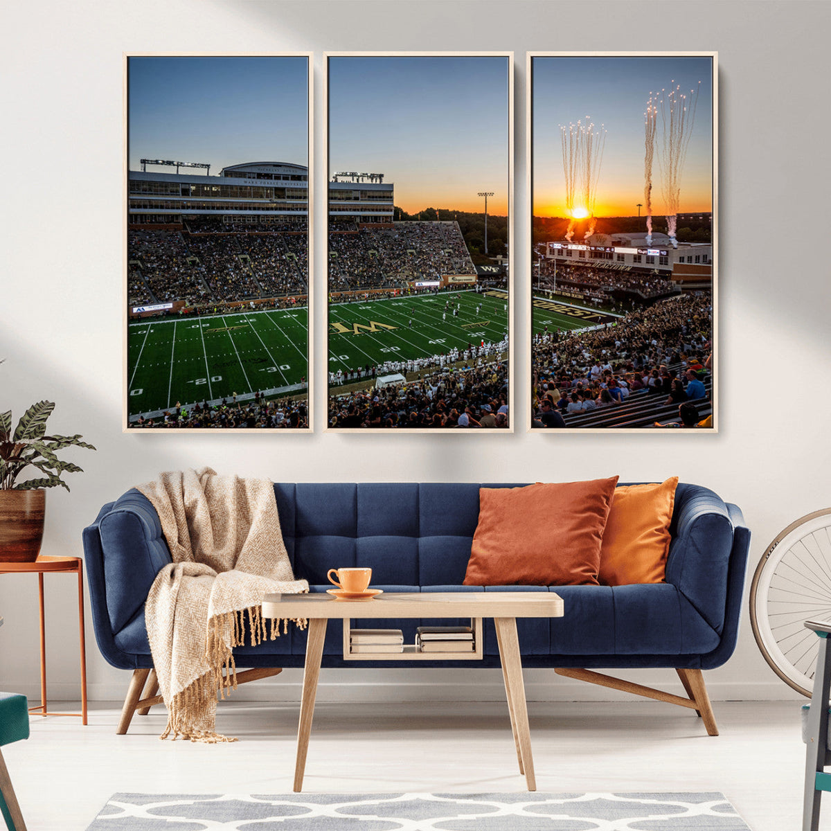 Demon Deacons Football Team Print Canvas- Winston-Salem