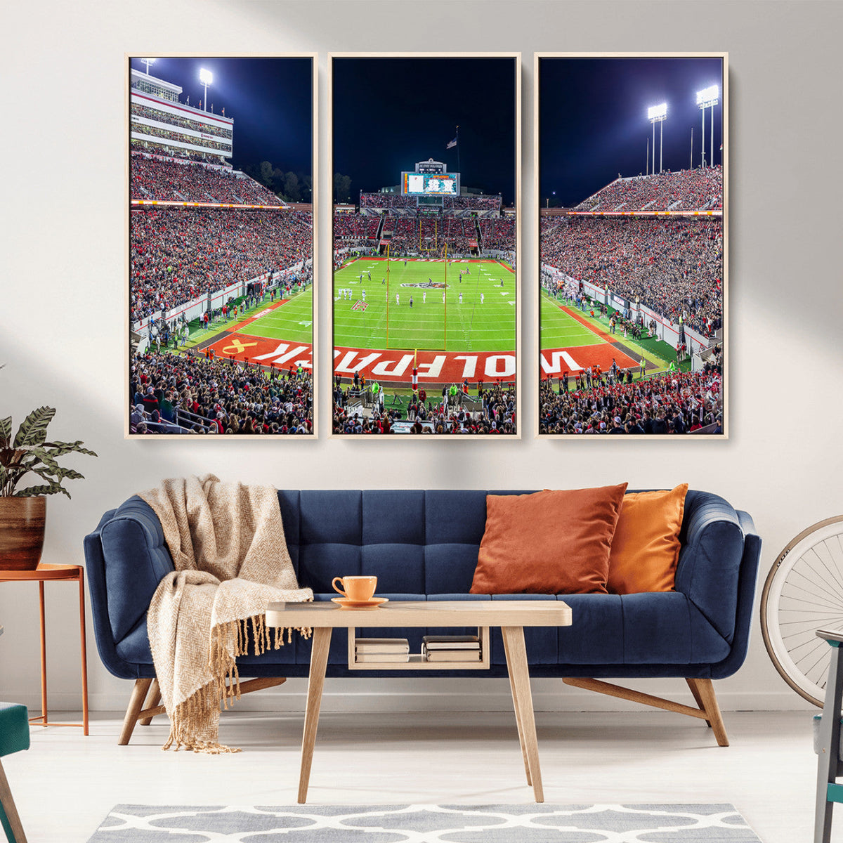 Wolfpack Football Team Print - Raleigh Carter-Finley Stadium