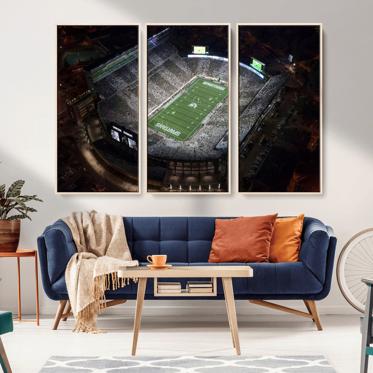Michigan State Spartans Football Team Print - East Lansing