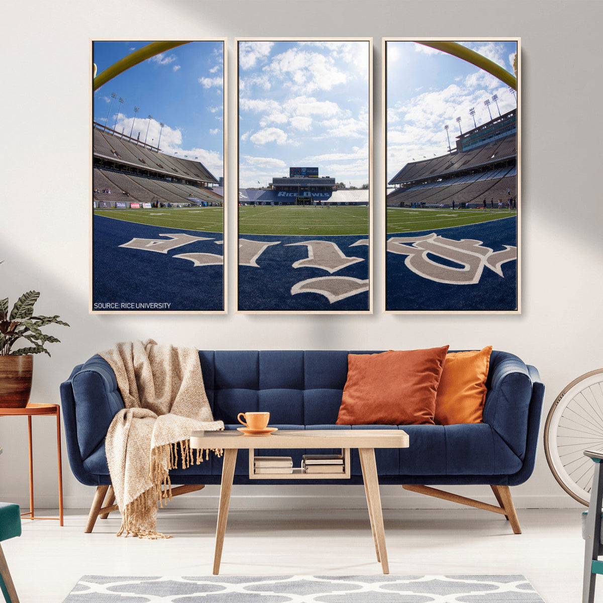 Rice University Owls Football Team Print - Houston Rice