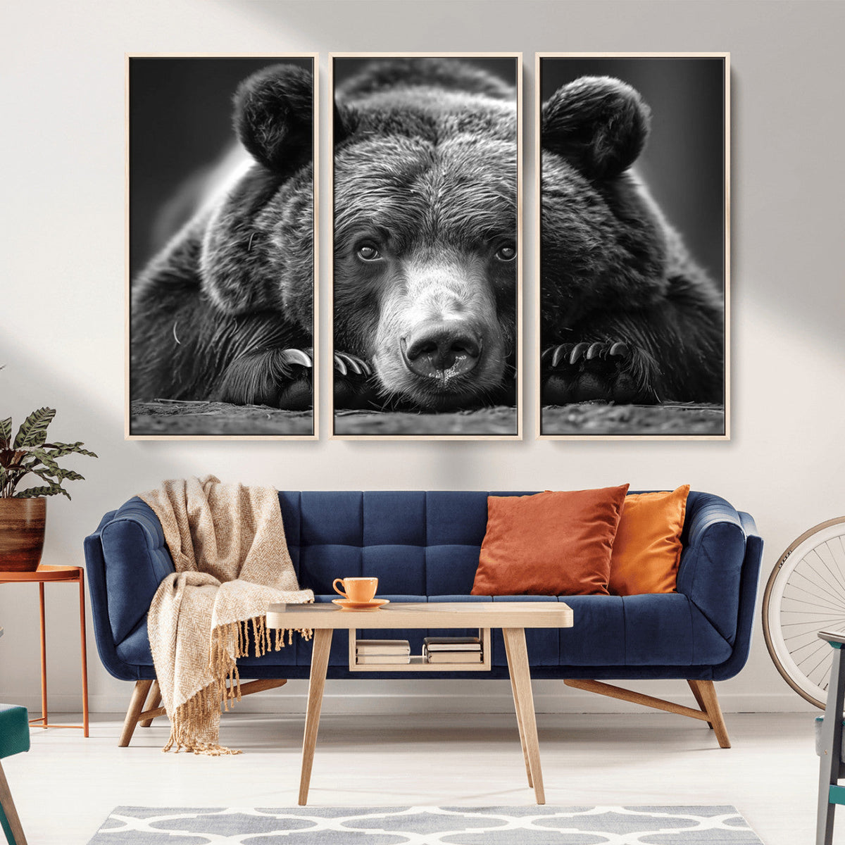 Resting Grizzly 399 Bear Canvas Print | Ready to Hang Wall