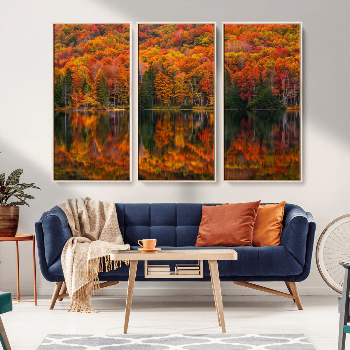Fall Foliage Wall Art - Autumn Reflection Canvas Print,