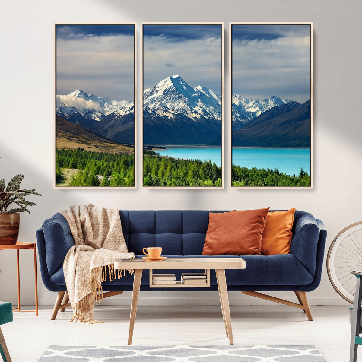 Mount Cook and Lake Pukaki Canvas Wall Art Print – Majestic