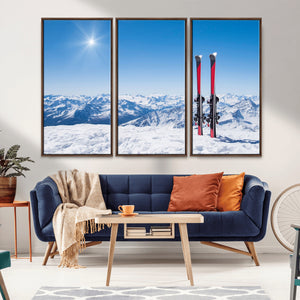 Ski Season Snow Wall Art Canvas Print
