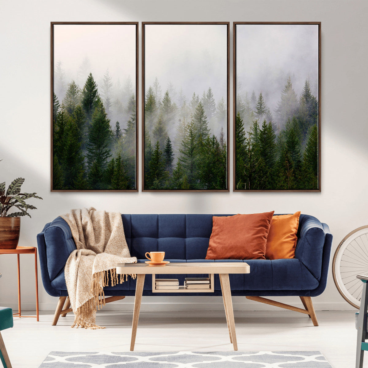 Forest Wall Art Canvas Print | Foggy Forest Wall Art | Pine