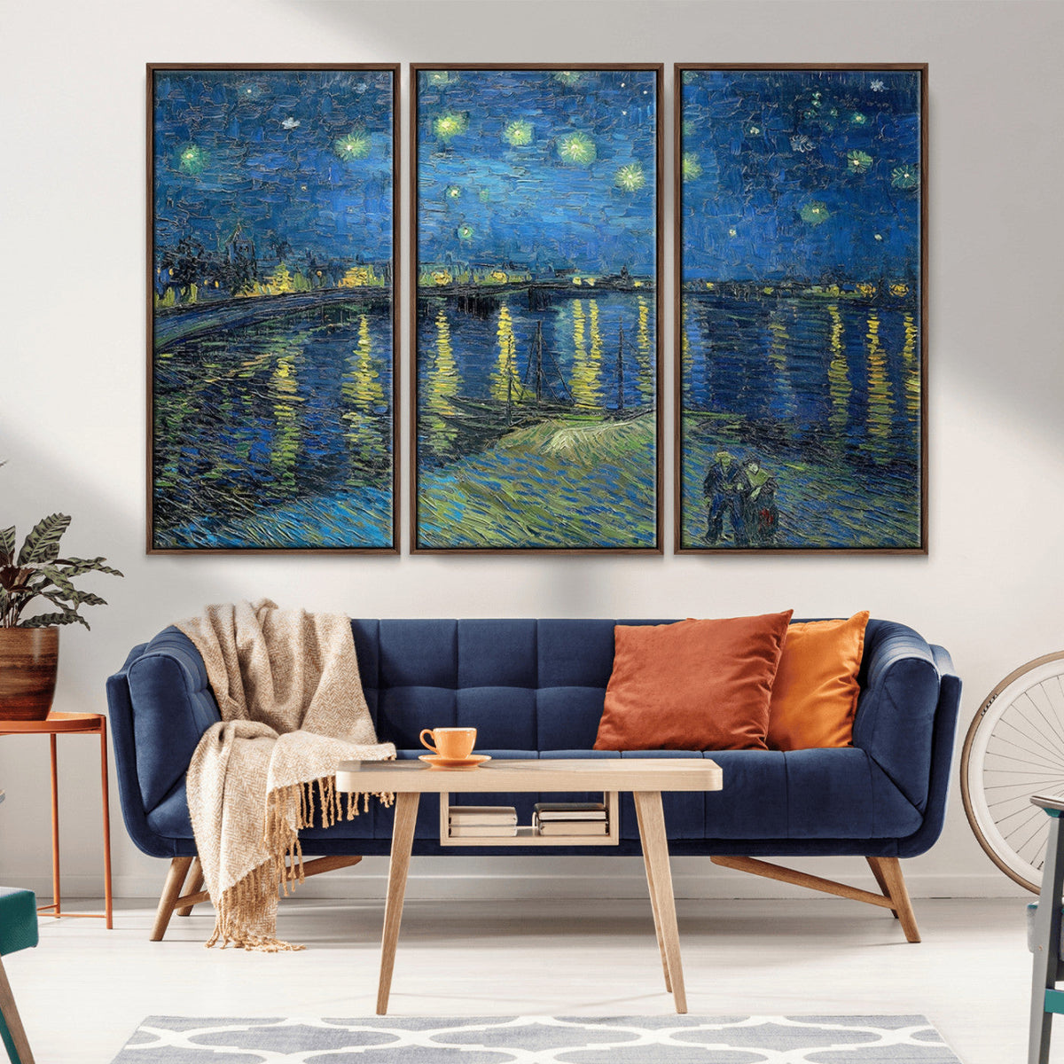 Vincent van Gogh Starry Night over the Rhone Abstract Wall