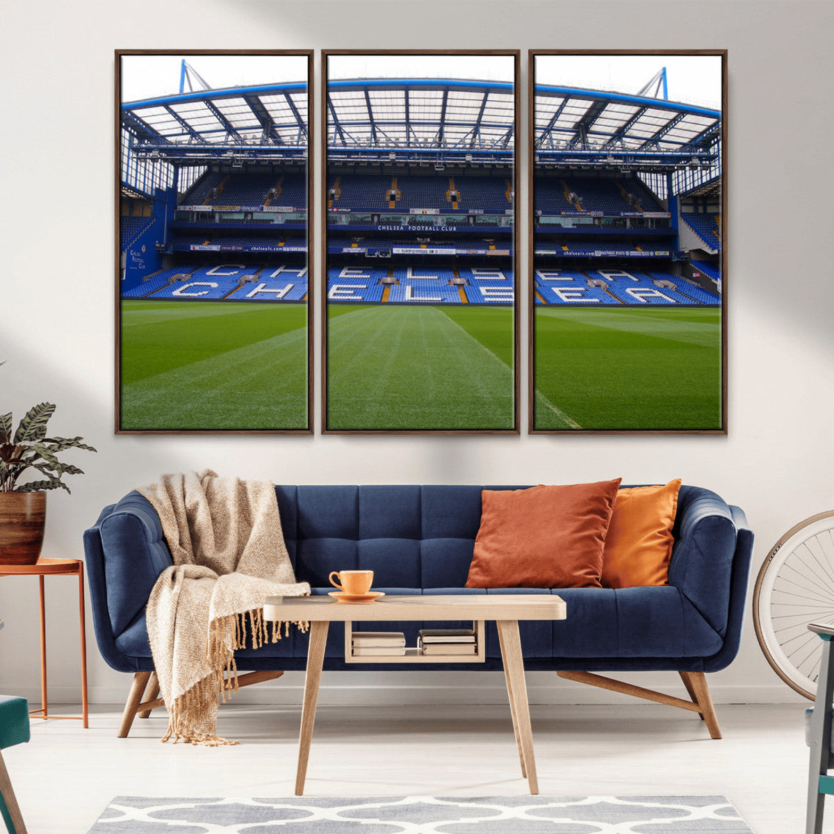 Chelsea FC Soccer Team Print - Stamford Bridge Stadium Wall