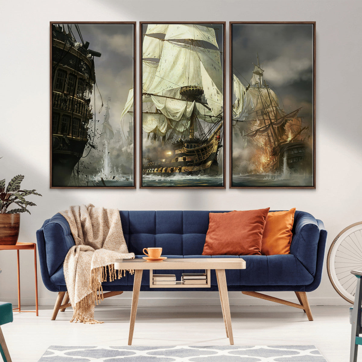 Pirate Ship War Wall Art Canvas Print