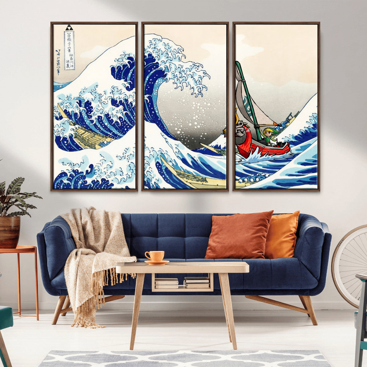 Katsushika Hokusai Kanagawa Giant Wave Wall Art Canvas Print