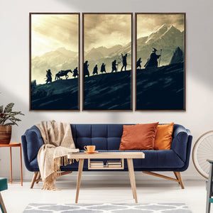 Fellowship Journey Wall Art – Fantasy Adventure Canvas Print