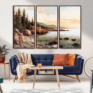 Serene Coastal View of Acadia National Park Wall Art -