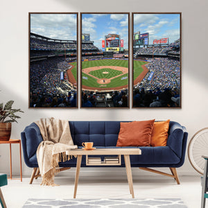 New York Mets Baseball Team Print - Citi Field Stadium Wall