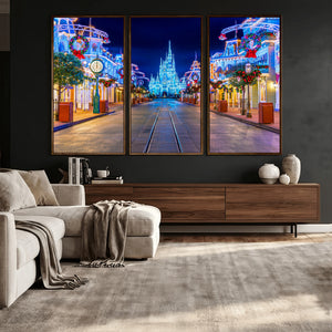 Disney Wall Art | Castle Large Wall Art Disney Magic Kingdom