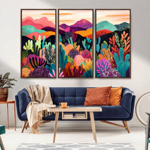 Abstract Kusama Print - Landscape Canvas Wall Art Print -