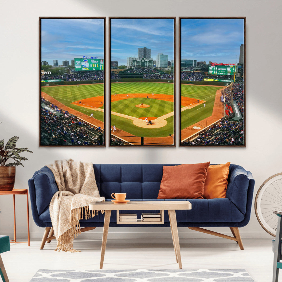 Wrigley Field Chicago Cubs Panoramic Canvas Print –
