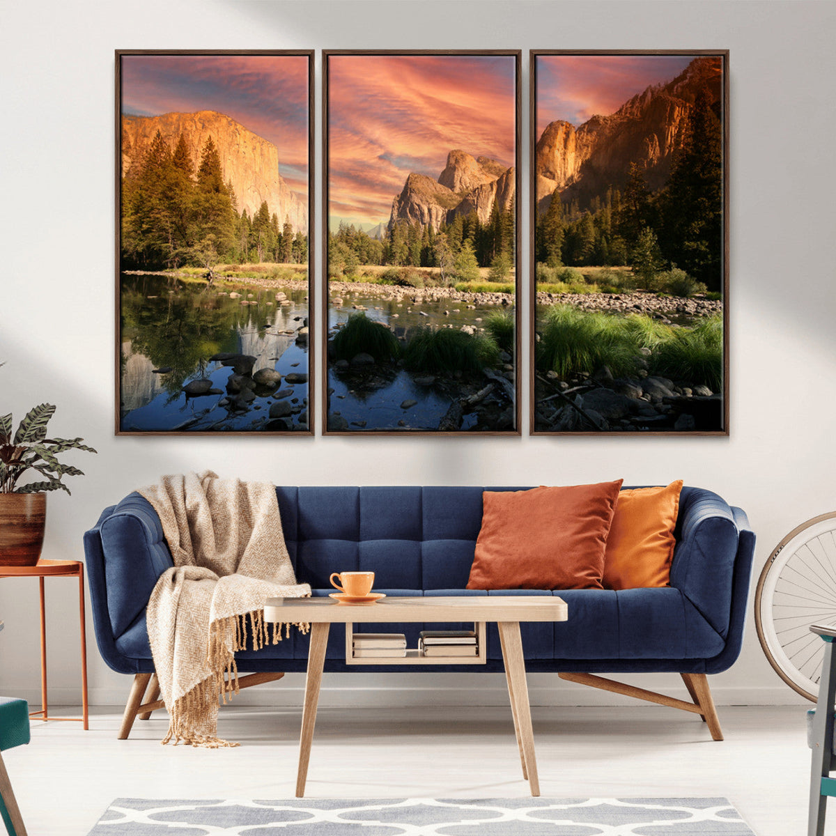 Yosemite Valley Wall Art, El Capitan Sunset Canvas Print,