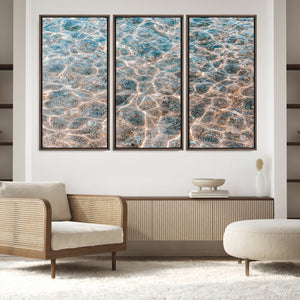 Clear Water Wall Art Canvas Print – Framed Sunlit Ocean