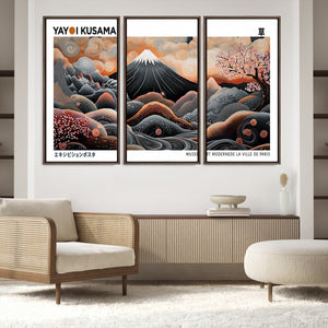 Yayoi Kusama Wall Art Canvas Print – Framed Japanese Dot Art