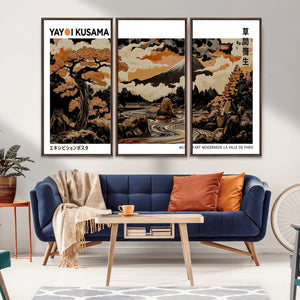 Modern Japanese Wall Art Canvas Print – Framed Abstract