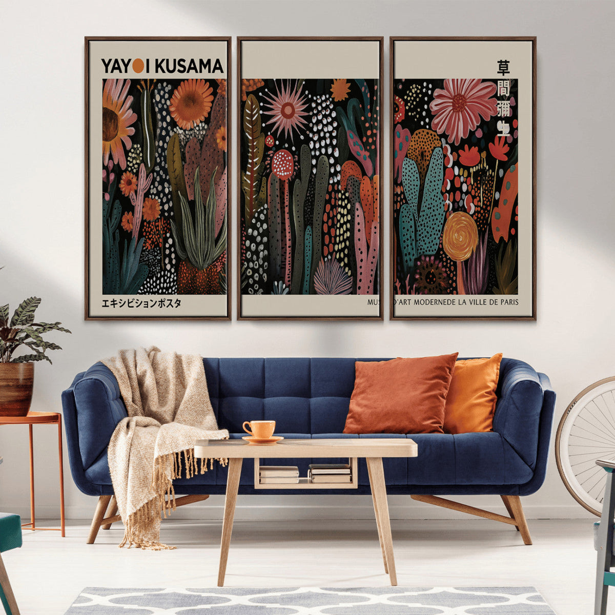 Modern Japanese Wall Art Canvas Print – Framed Abstract