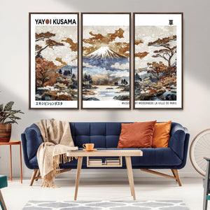 Modern Japanese Wall Art Canvas Print – Framed Abstract