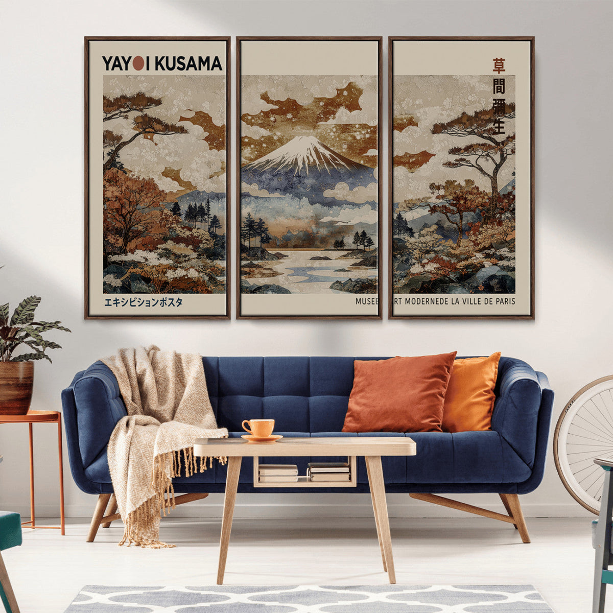 Yayoi Kusama Wall Art Canvas Print – Framed Modern Japanese
