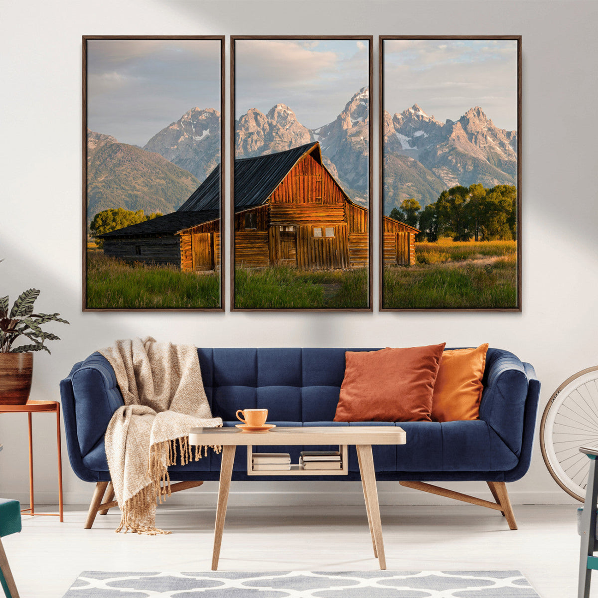 Rustic Barn Wall Art Canvas Print – Framed Grand Teton Park