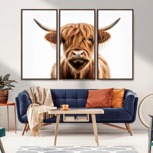 Scottish Highland Cow Canvas Print, Framed Highland Cow