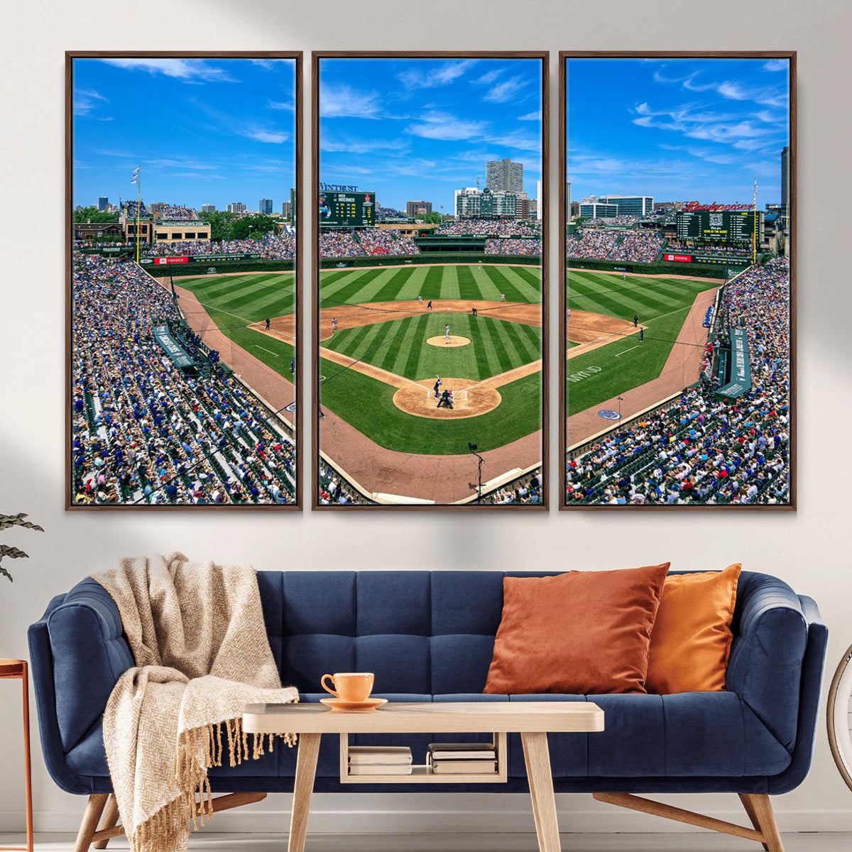 Wrigley Field Baseball Stadium Canvas Wall Art – Packed