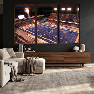Boise State Stadium Large Wall Art Canvas Print for Living