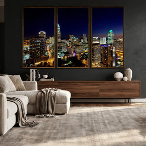 Atlanta Skyline Wall Art Canvas Print – Modern Cityscape